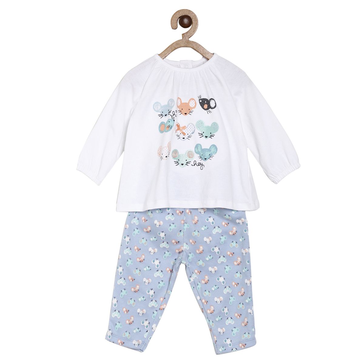 Multi Top & Knit Bottom