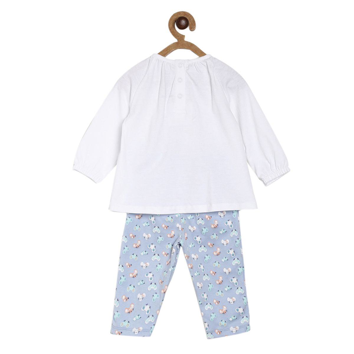 Multi Top & Knit Bottom