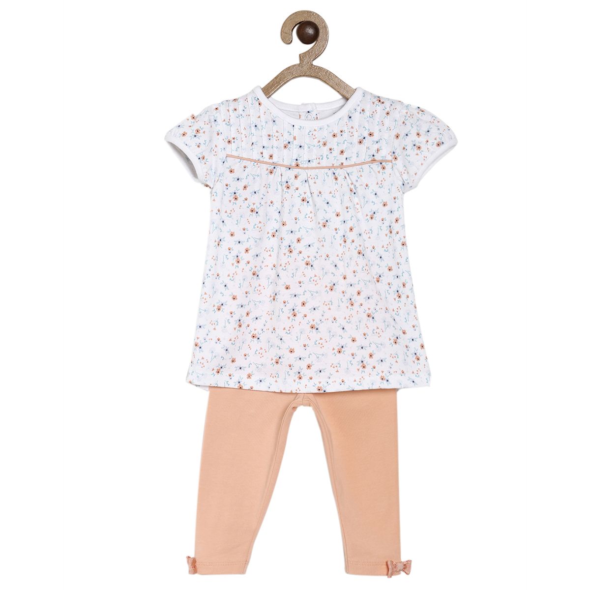 Pack of 2 top and legging set - white for 0-3 Months