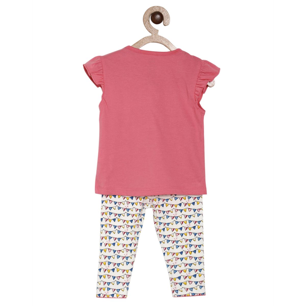 Pack of 2 top and legging set - rose for 0-3 Months