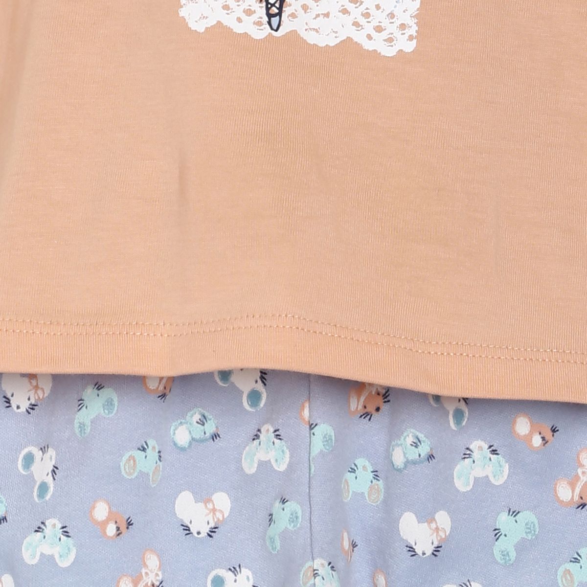 Pack of 2 top and bottom set - coral for 0-3 Months