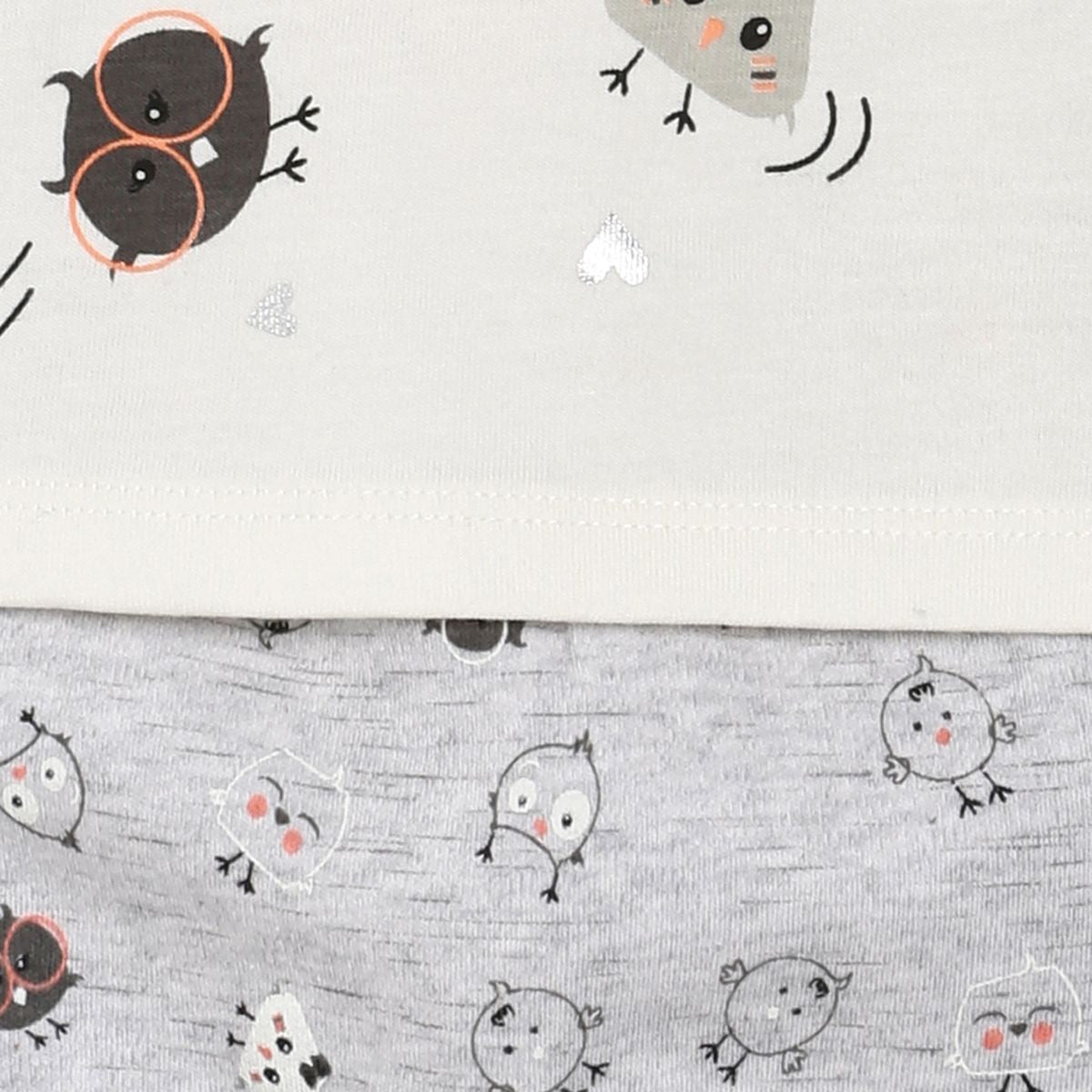 Pack of 2 top and bottom set - grey marl for 0-3 Months