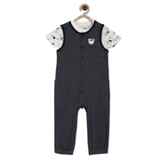 Pack of 2 knit dungaree set - navy for 3-6 Months