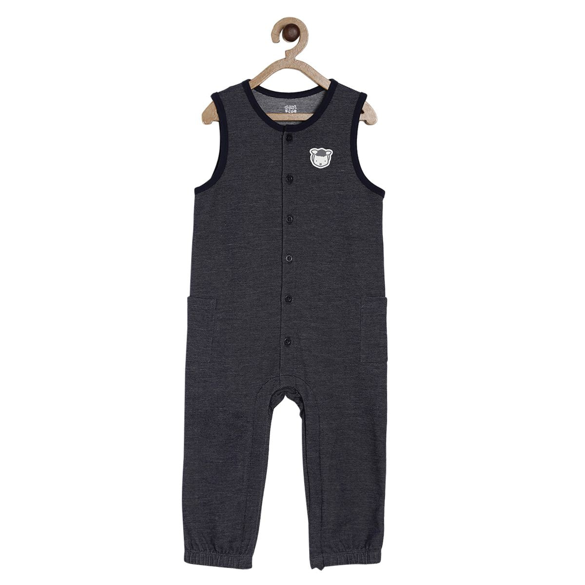 Pack of 2 knit dungaree set - navy for 3-6 Months