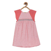 Pack of 1 mix media dress - red for 3-6 Months