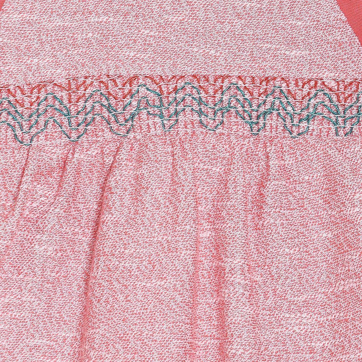 Pack of 1 mix media dress - red for 3-6 Months