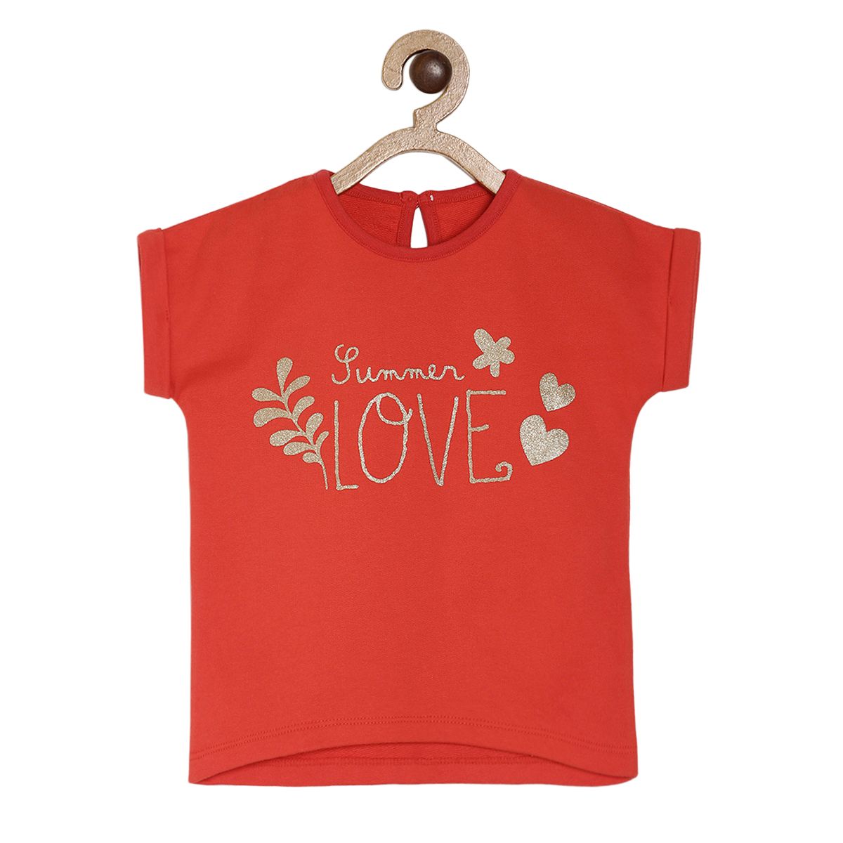 Girls Red Knit Top