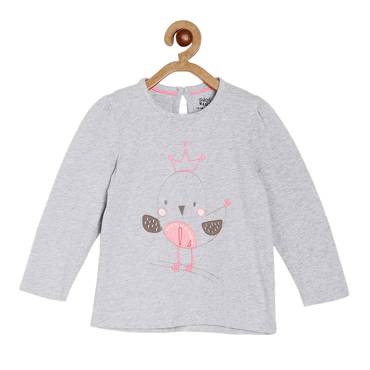 Pack of 1 knit top - grey marl for 3-6 Months