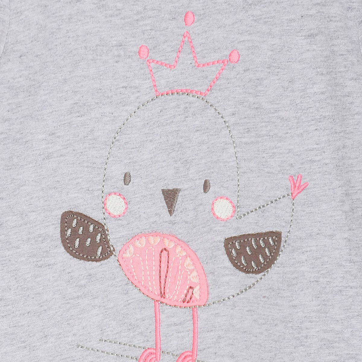 Pack of 1 knit top - grey marl for 3-6 Months