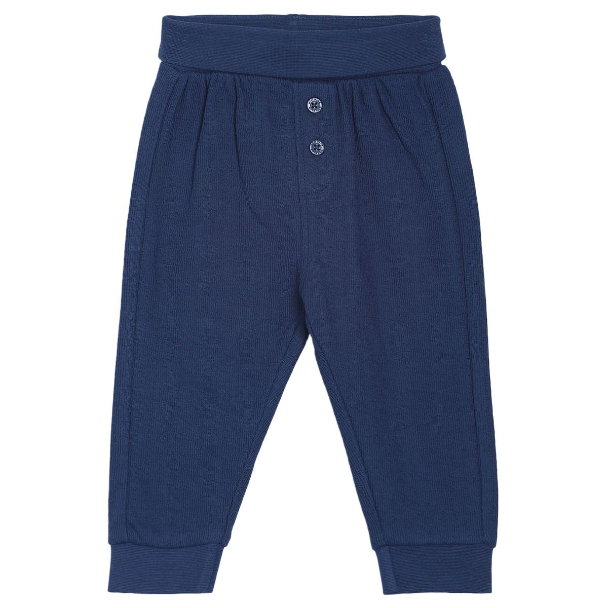 Pack of 2 bodysuit & knit bottom - white & dark blue for New Born