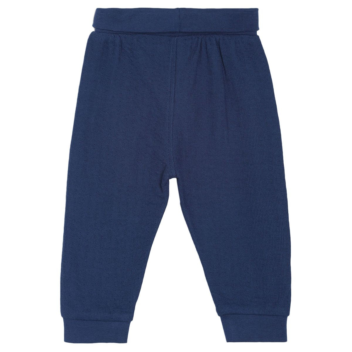 Pack of 2 bodysuit & knit bottom - white & dark blue for New Born