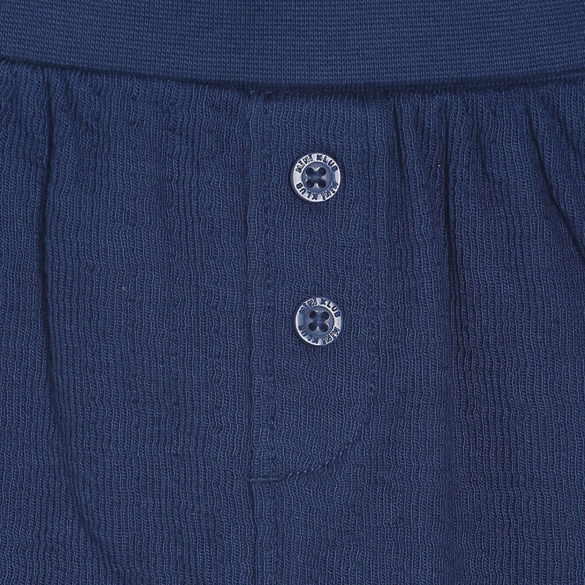 Pack of 2 bodysuit & knit bottom - white & dark blue for New Born