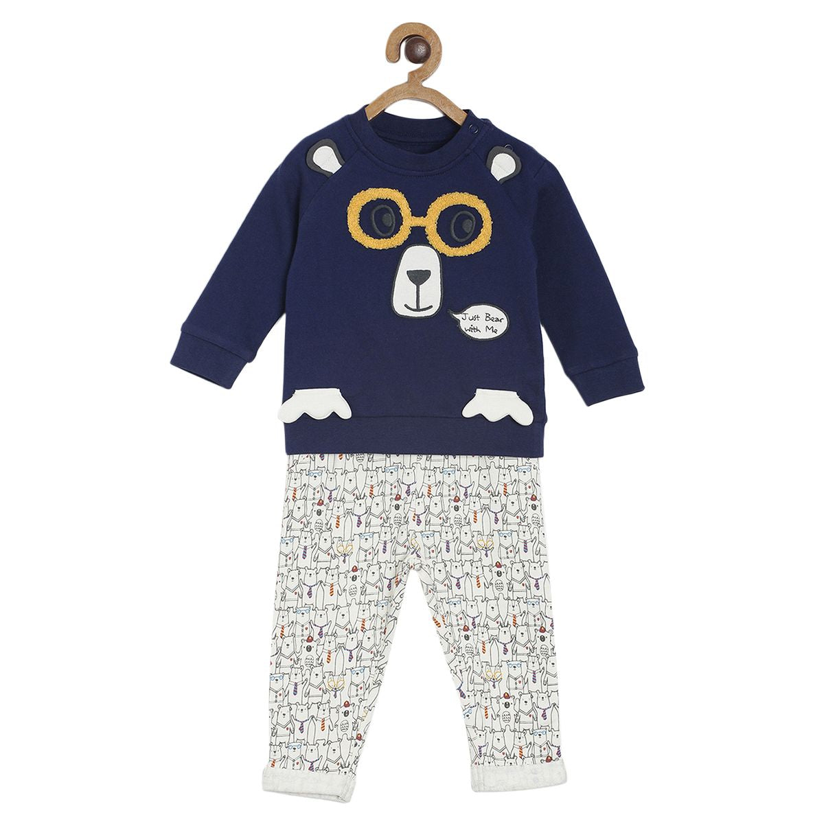 Boys Navy T-Shirt & Knit Bottom