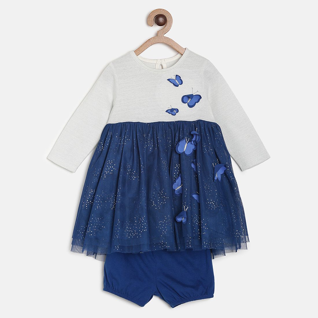 Pack of 3 dress - navy for 0-3 Months