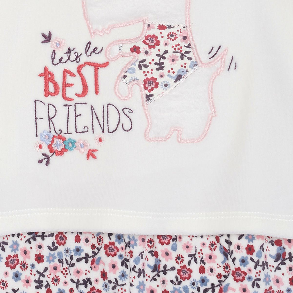 Pack of 2 top & knit bottom - off white for 0-3 Months