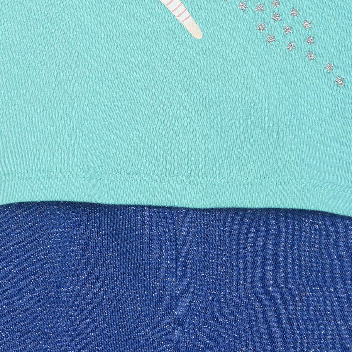 Pack of 2 top & knit bottom - skyblue & dark blue for 0-3 Months