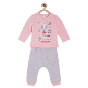 Pack of 2 top & knit bottom - pink for 0-3 Months