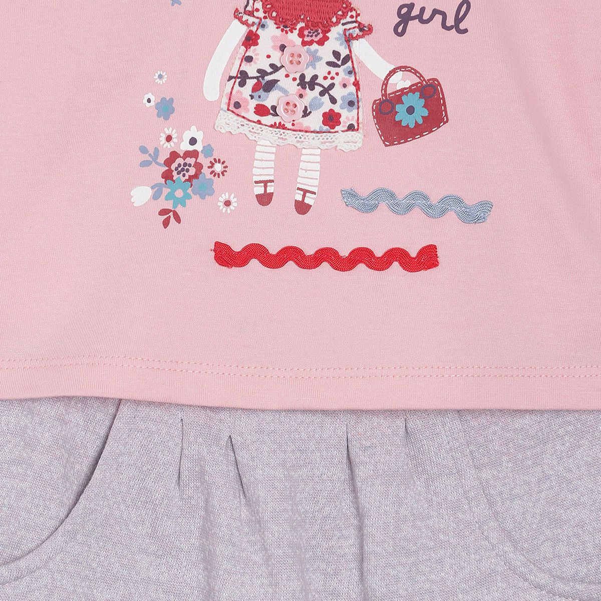 Pack of 2 top & knit bottom - pink for 0-3 Months