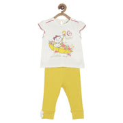 Pack of 2 top & knit bottom - yellow for 0-3 Months