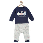 Pack of 2 top & knit bottom - navy for 0-3 Months