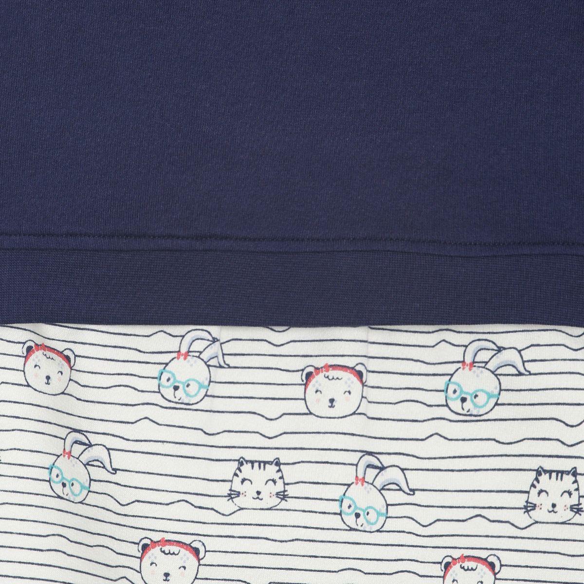 Pack of 2 top & knit bottom - navy for 0-3 Months