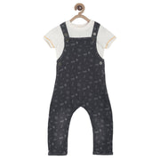 Pack of 2 dungaree set - black for 3-6 Months