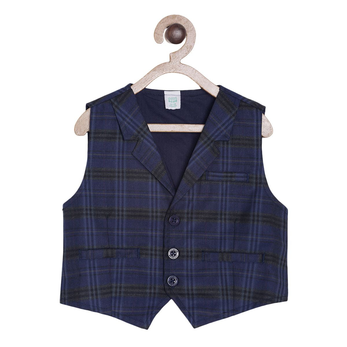Pack of 1 waistcoat - denim navy blue for 3-6 Months