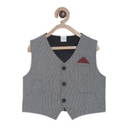 Pack of 1 waistcoat - grey & black for 3-6 Months