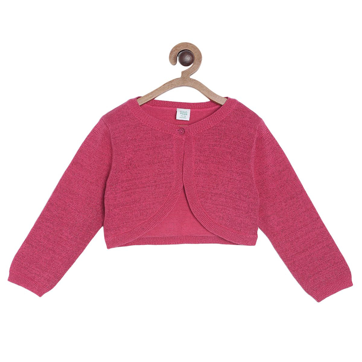 Pack of 1 shrug - pink for 3-6 Months