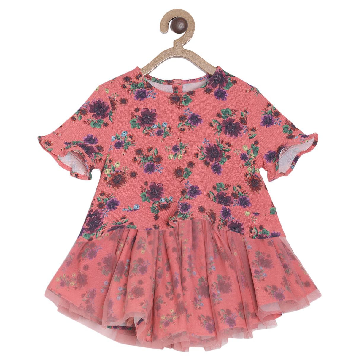 Girls Coral Top & Knit Bottom