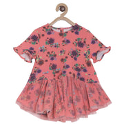 Girls Coral Top & Knit Bottom