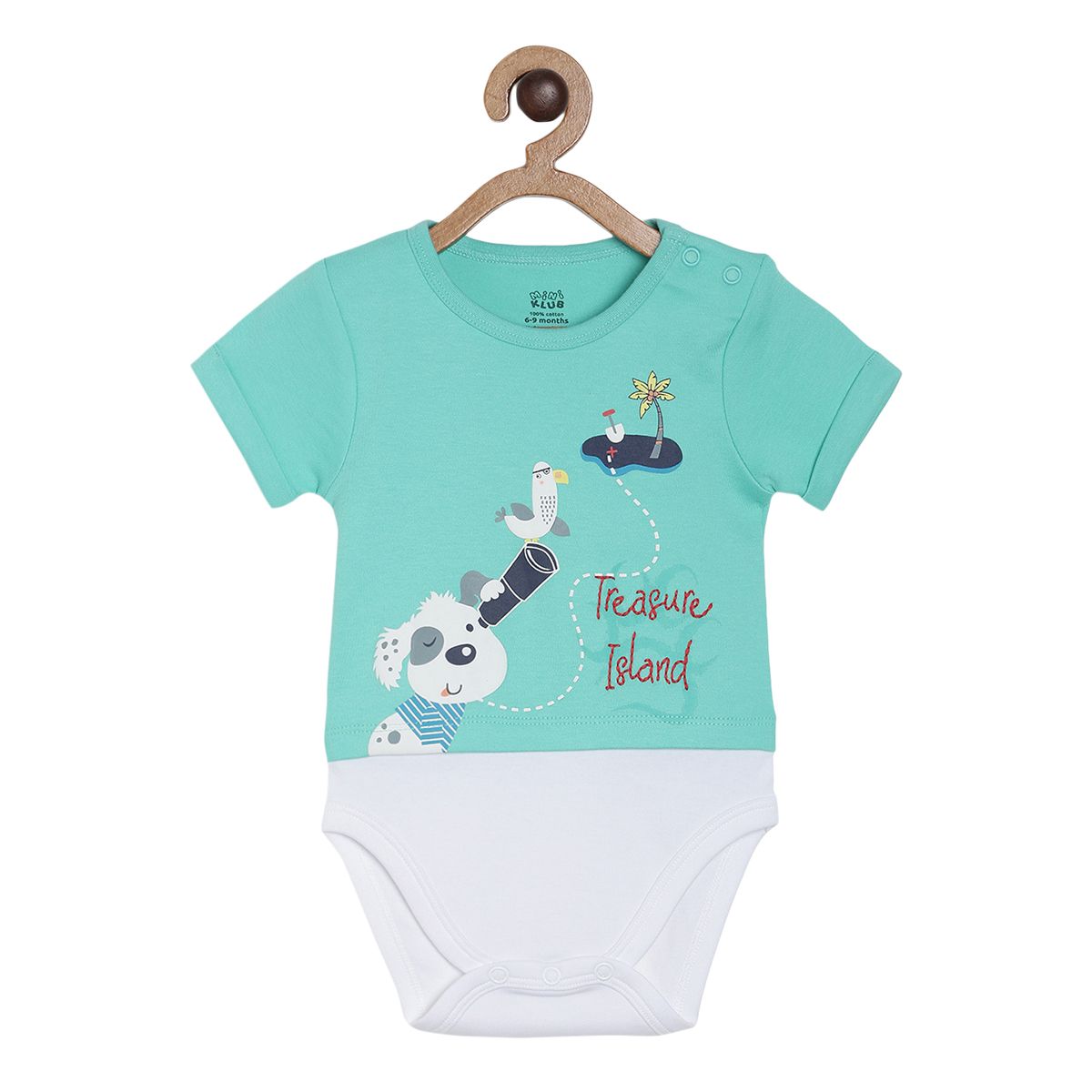 Pack of 2 bodysuit+knit bottom set - green for New Born