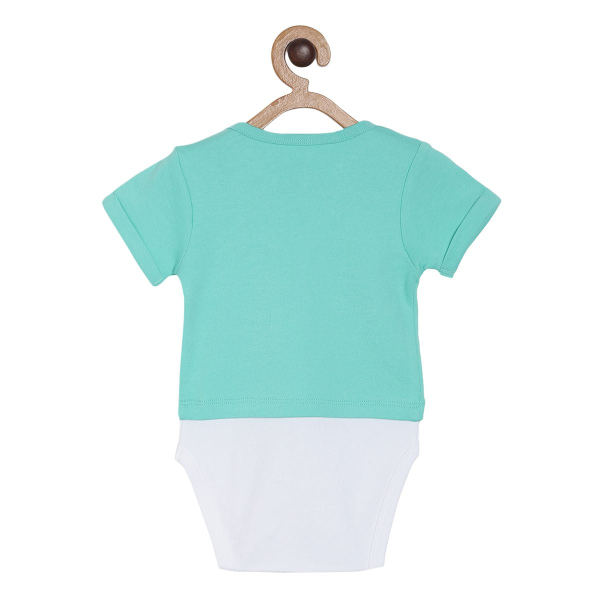 Pack of 2 bodysuit+knit bottom set - green for New Born