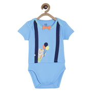 Pack of 2 bodysuit+knit bottom set - skyblue & blue for New Born