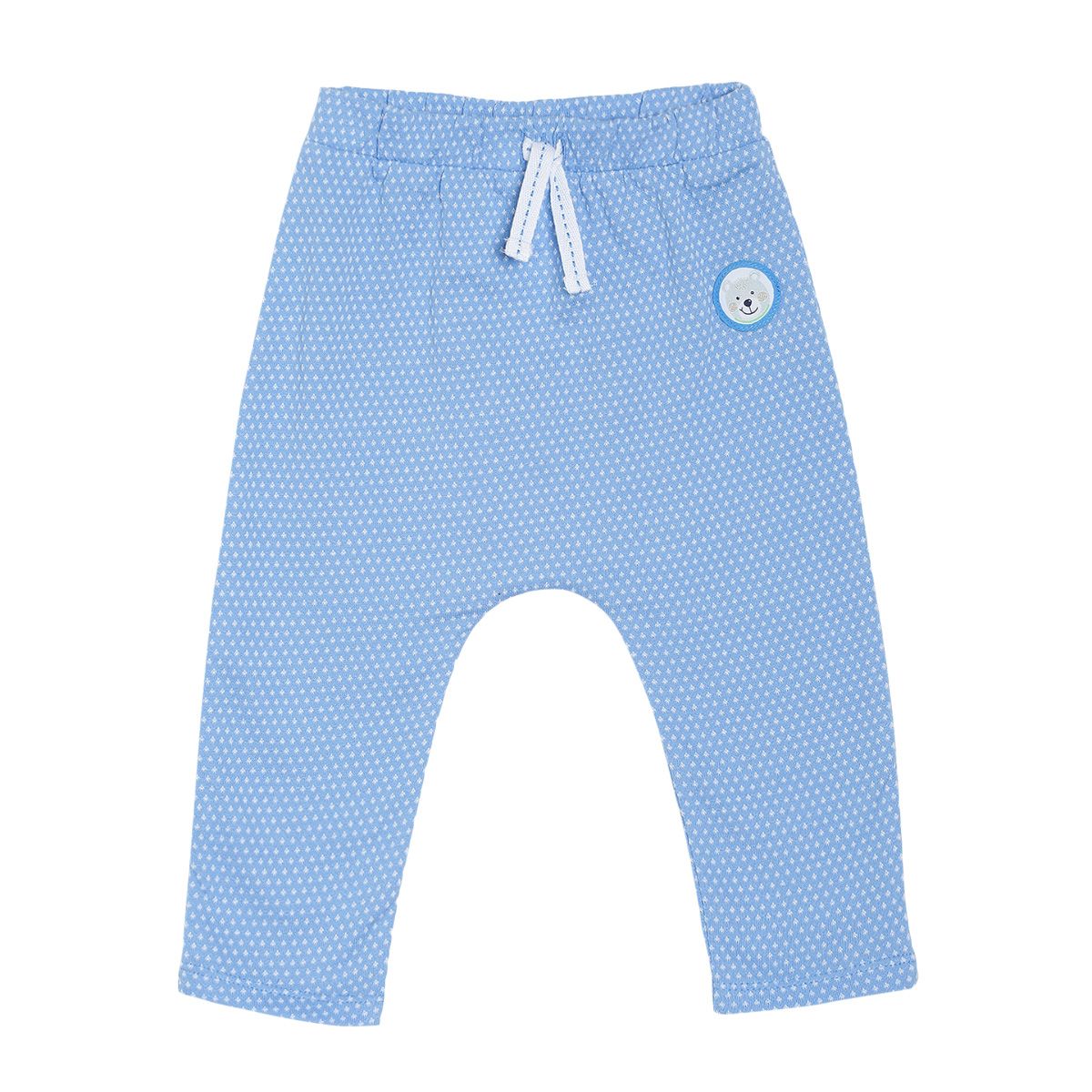 Pack of 2 bodysuit+knit bottom set - white & sky blue for New Born