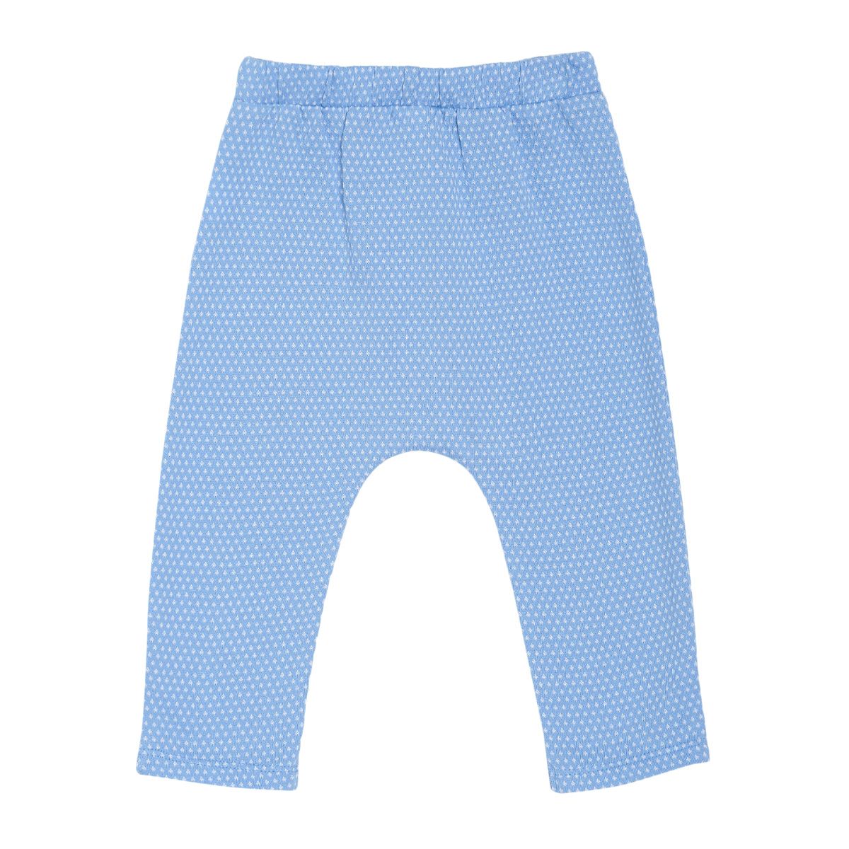 Pack of 2 bodysuit+knit bottom set - white & sky blue for New Born