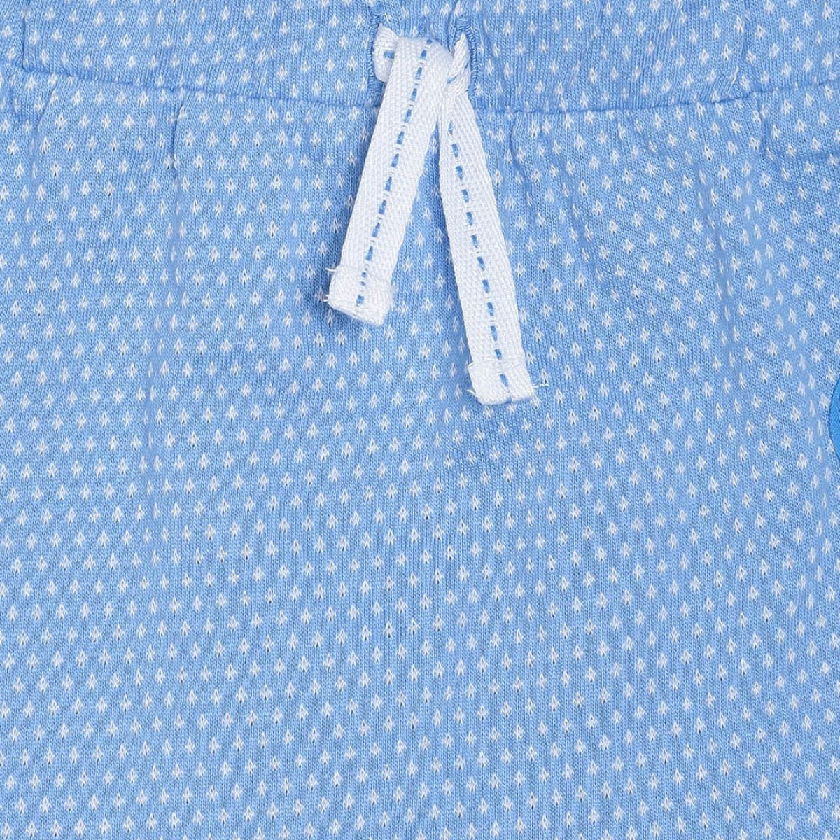 Pack of 2 bodysuit+knit bottom set - white & sky blue for New Born