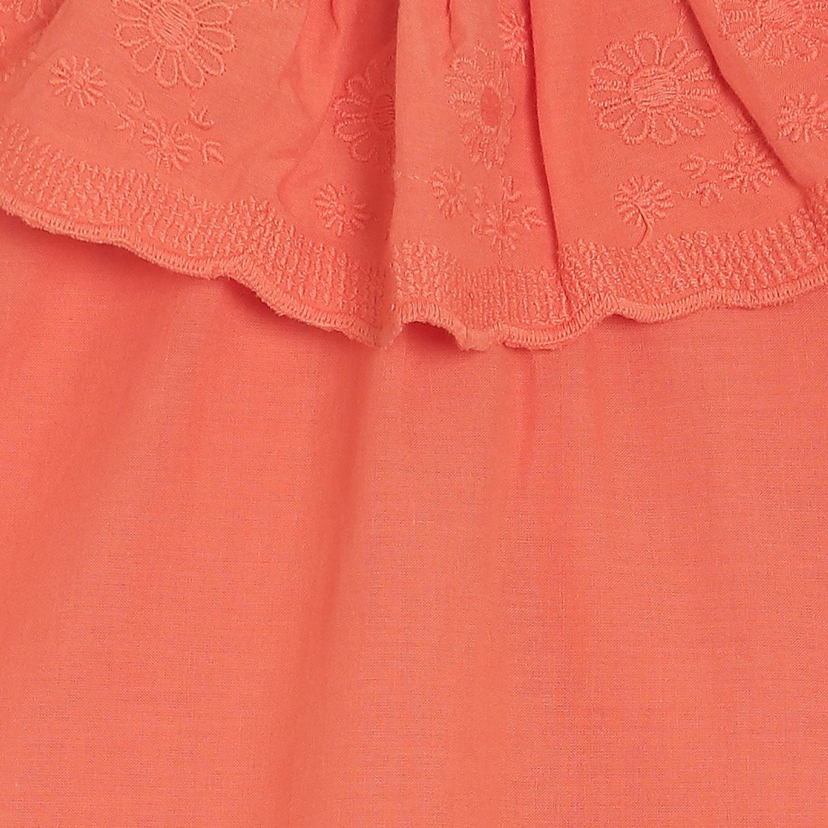 Pack of 3 dress + bloomer + head band set - coral for 0-3 Months