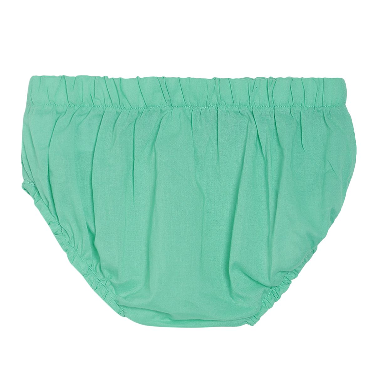 Pack of 3 dress + bloomer + head band set - mint green & light brown for 0-3 Months