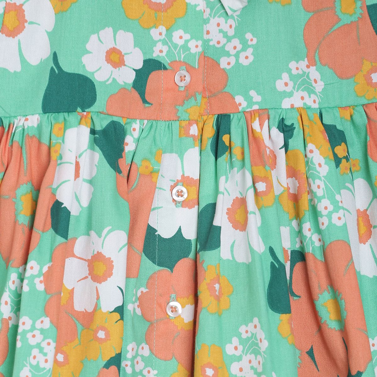 Pack of 3 dress + bloomer + head band set - mint green & light brown for 0-3 Months