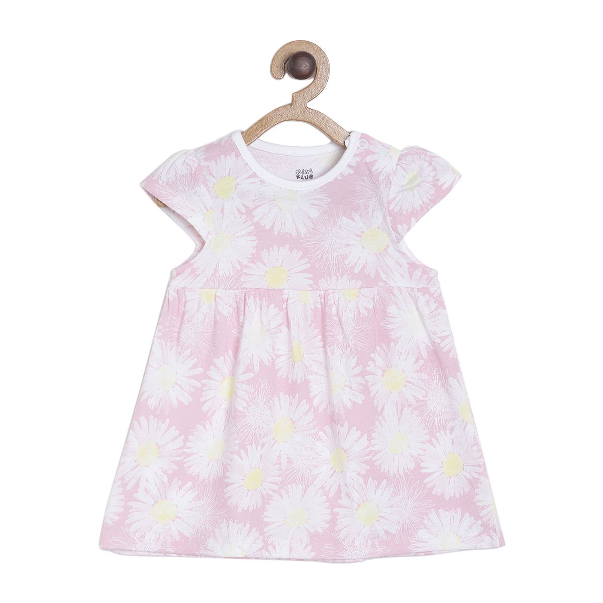 Pack of 1 knit dress - white & lavender for 0-3 Months