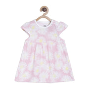 Pack of 1 knit dress - white & lavender for 0-3 Months