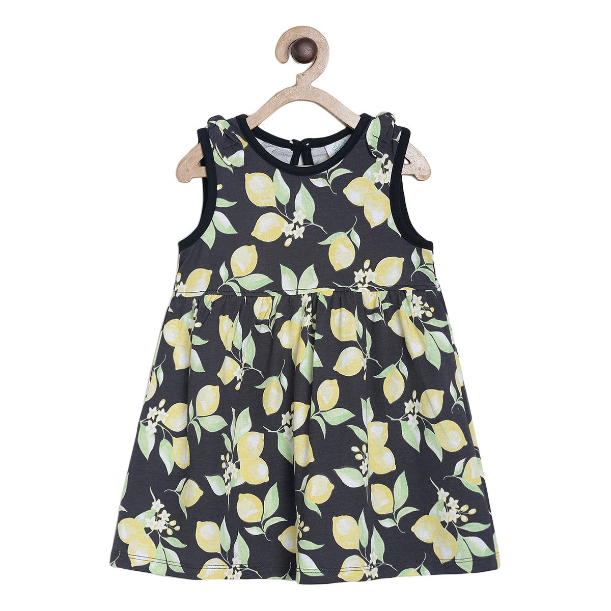 Pack of 1 knit dress - black & white for 0-3 Months