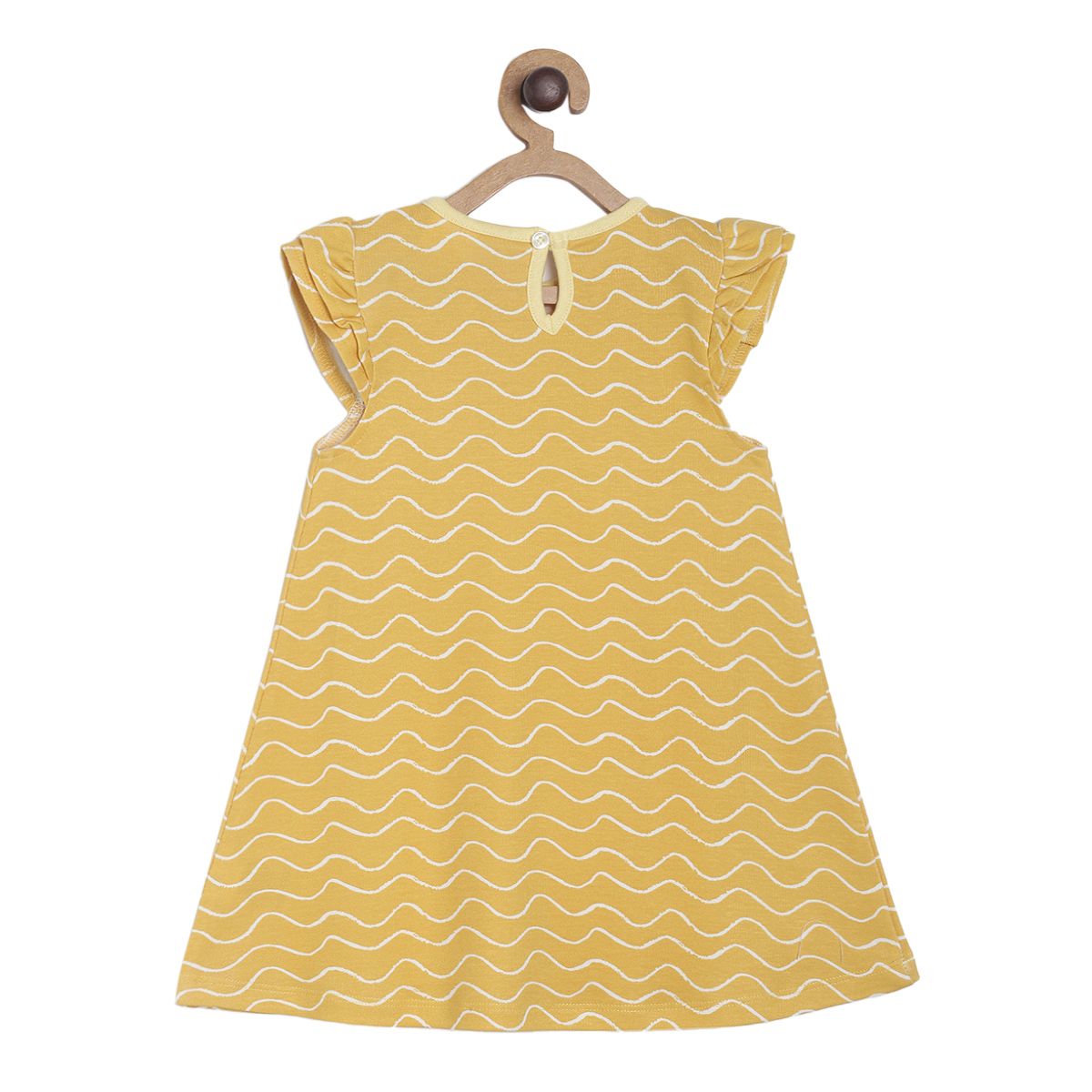 Pack of 1 knit dress - golden yellow for 0-3 Months