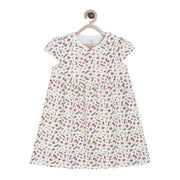 Pack of 1 knit dress - white & blue for 0-3 Months