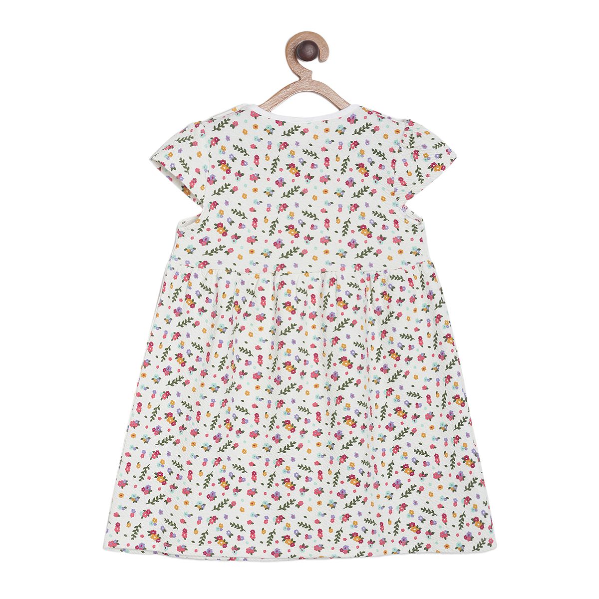 Pack of 1 knit dress - white & blue for 0-3 Months