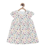 Pack of 1 knit dress - white & blue for 0-3 Months