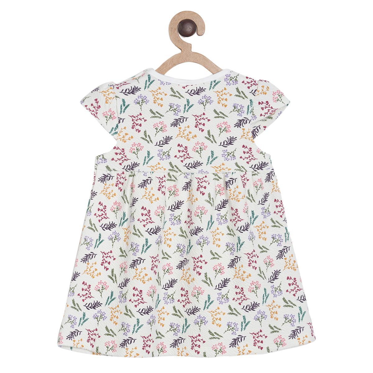 Pack of 1 knit dress - white & blue for 0-3 Months