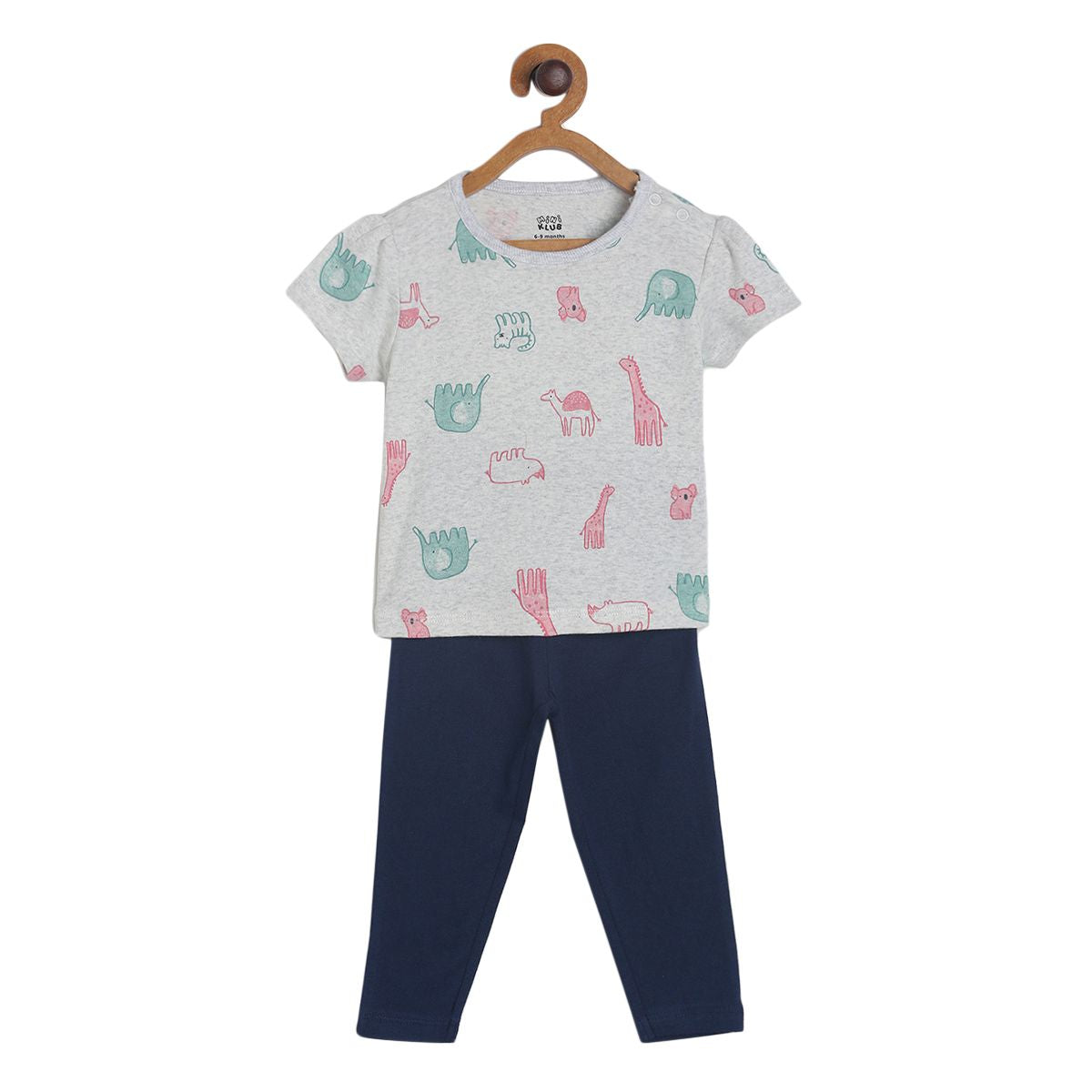 Girls Multi Top & Knit Bottom