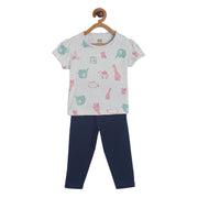 Girls Multi Top & Knit Bottom